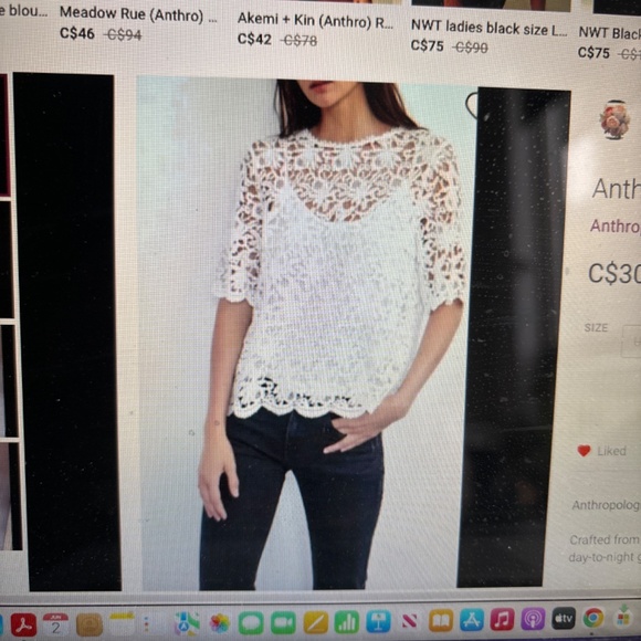 Velvet brand crochet top. Perfect summer top - Picture 4 of 4